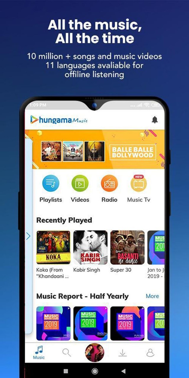 Hungama Music(Unlocked) screenshot image 1