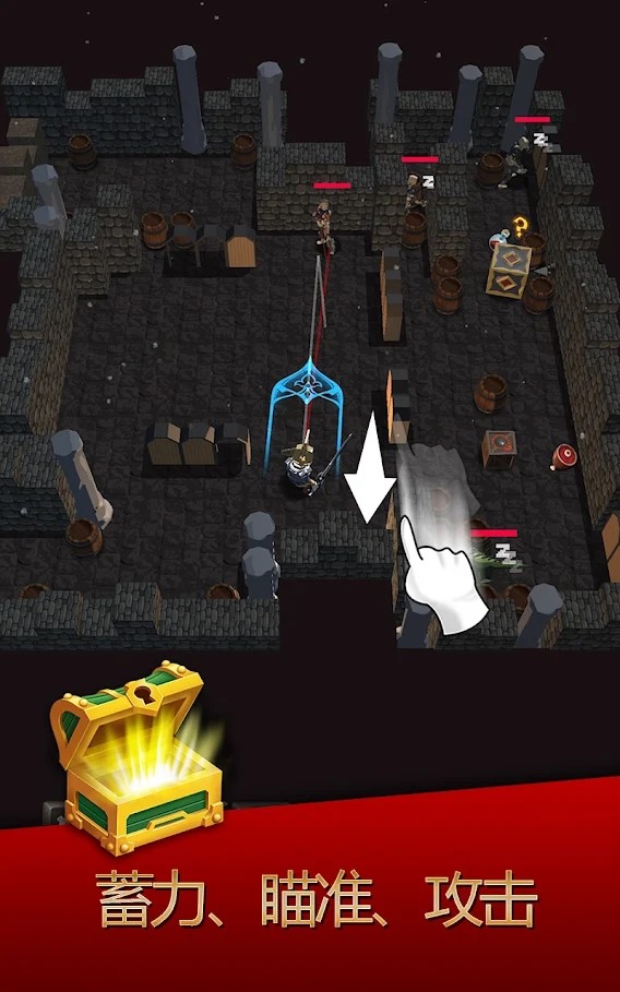 Darkest Rogue 3D : Slingshot RPG Captura de pantalla