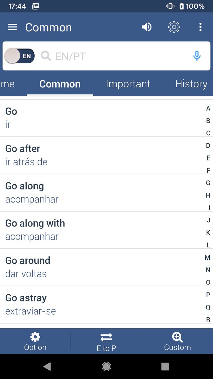 Portuguese Dictionary Offline Ảnh chụp màn hình trò chơi