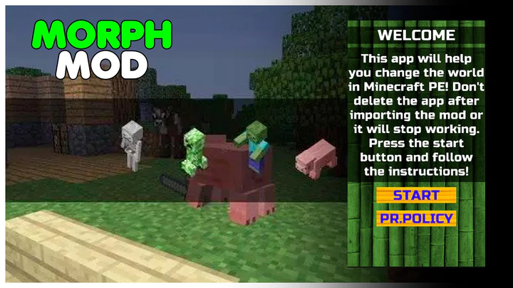 Download Morph Mod For Minecraft Pe Mod Apk V2 1 For Android