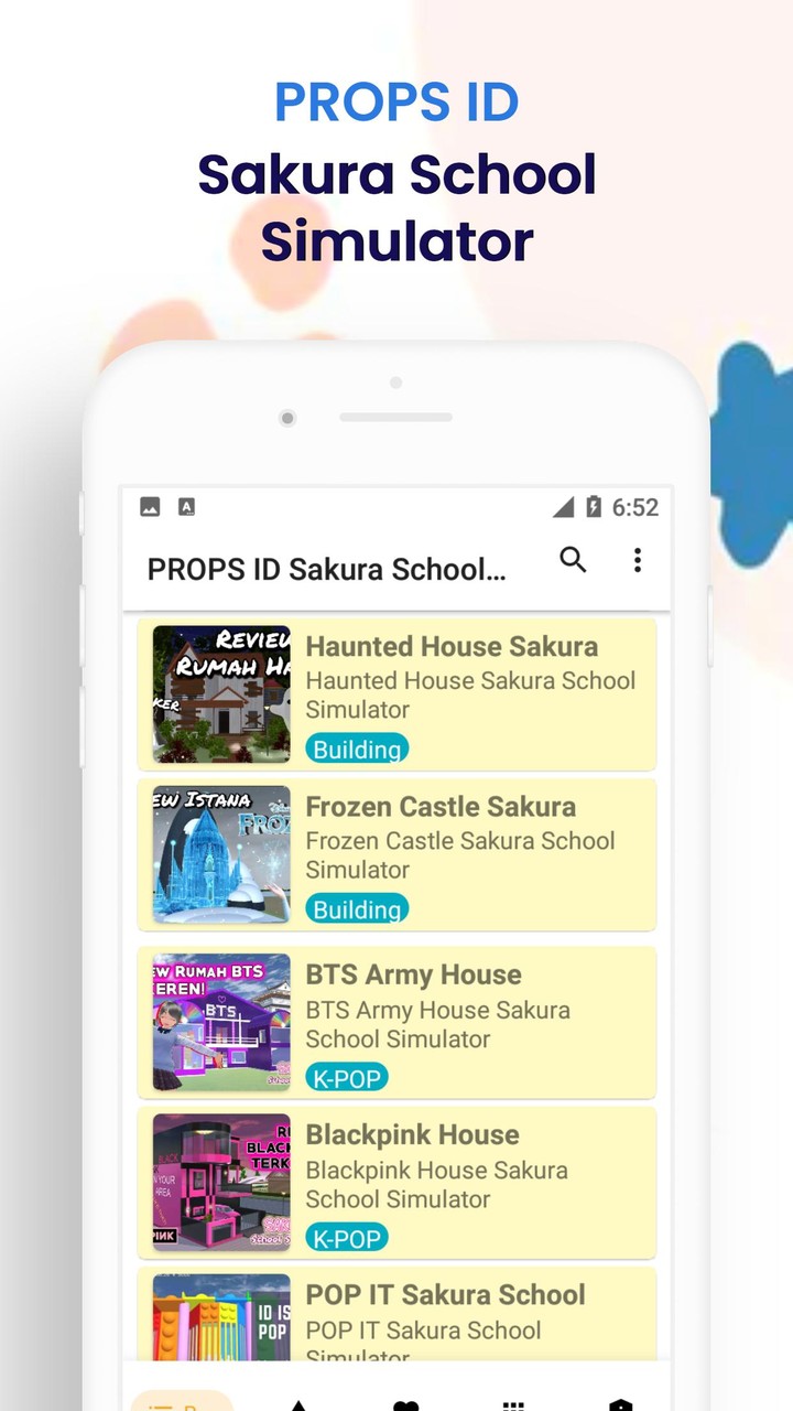 PROPS ID Sakura School Simulator Ảnh chụp màn hình trò chơi