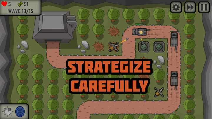 Tactical War: Tower Defense Game(Unlimited Money) screenshot image 1_playmods.games