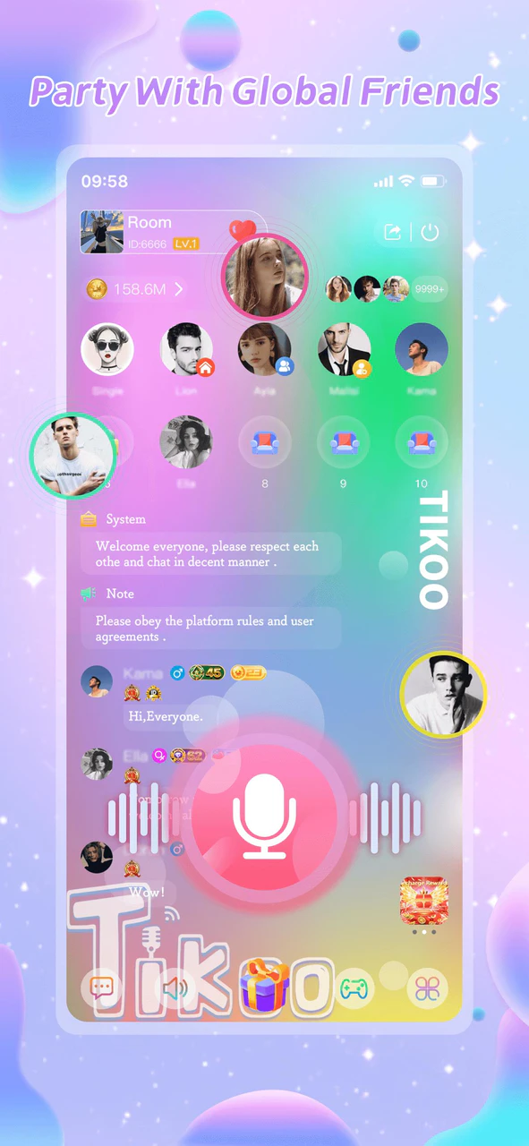 Download Tikoo - Group Voice Chat Room Apk V1.1.2 For Android