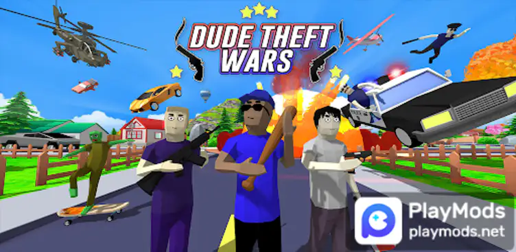 Dude Theft Wars Mod Apk with Unlimited Money in 2023