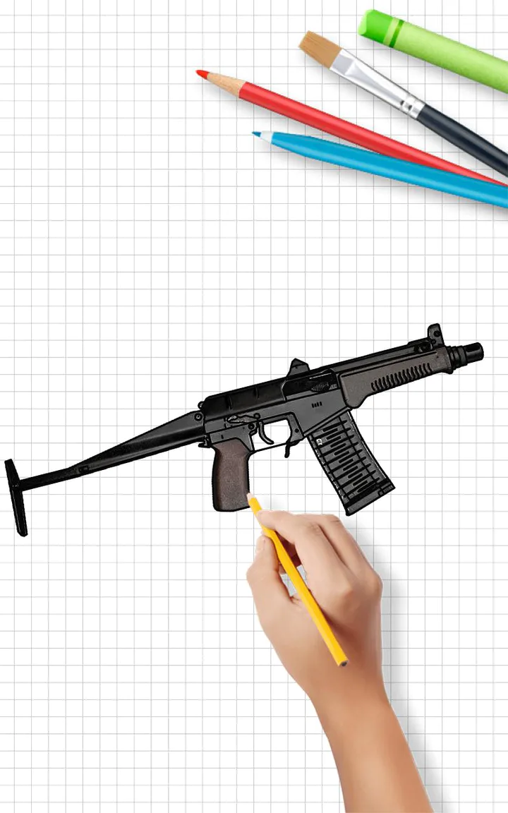 Descargar Cómo dibujar armas paso a paso lecciones de dibujo MOD APK   para Android