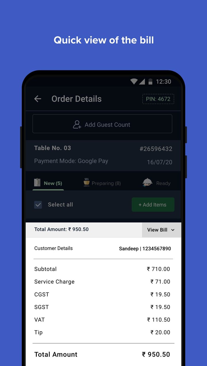 DotPe Waiter App