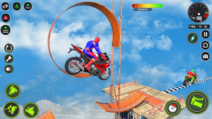 Superhero Bike Mega Ramp Games_playmod.games