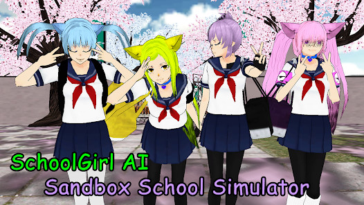 SchoolGirl AI 3D Anime Sandbox(menu cài sẵn) screenshot image 12