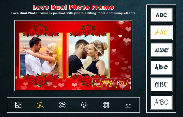 Love Dual Photo Frame