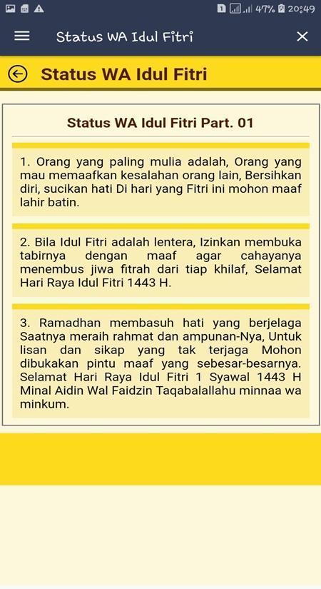 Status WA Idul Fitri