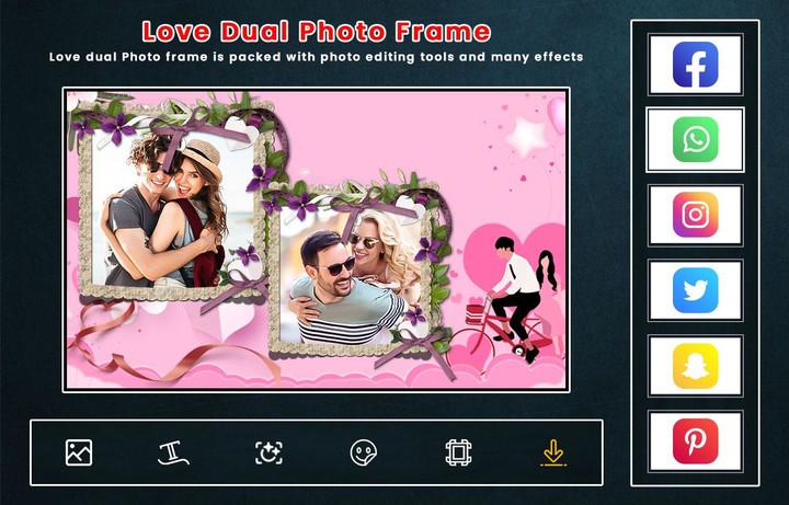 Love Dual Photo Frame