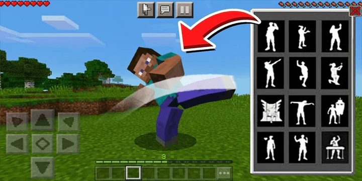 Download Emote Animation Mod for Mcpe MOD APK  for Android