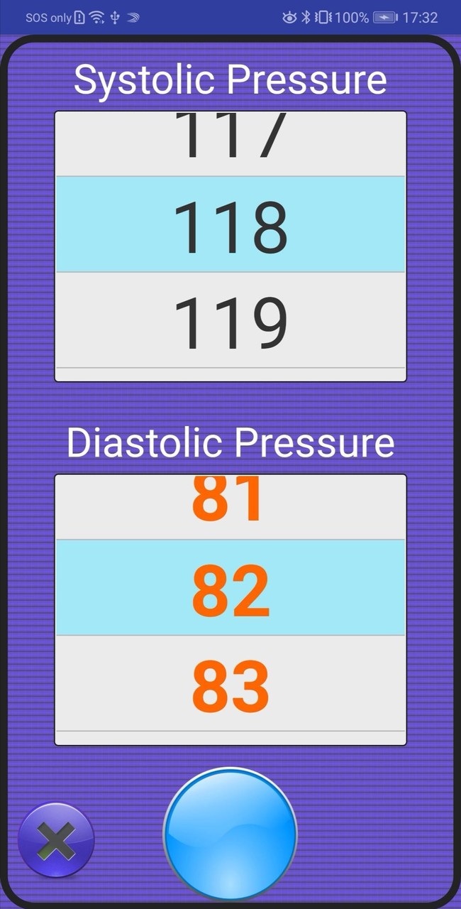 Blood Pressure Tracker (big font)