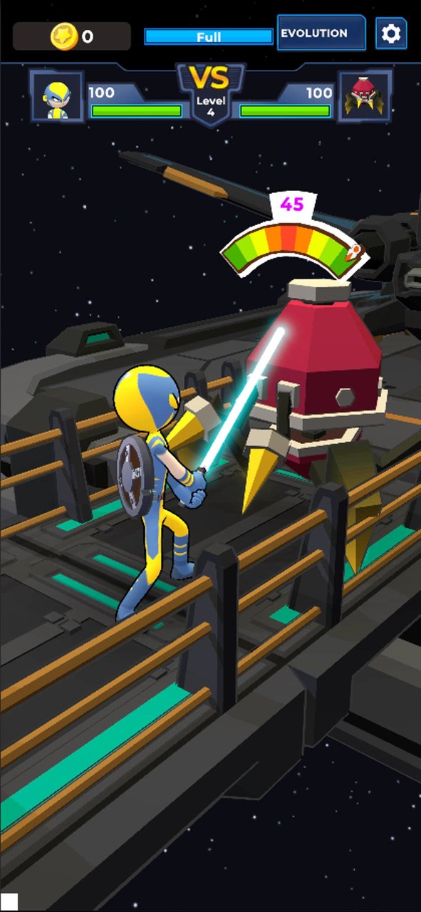 Supreme Saberman: Stickman Fight Space Invaders Ảnh chụp màn hình trò chơi