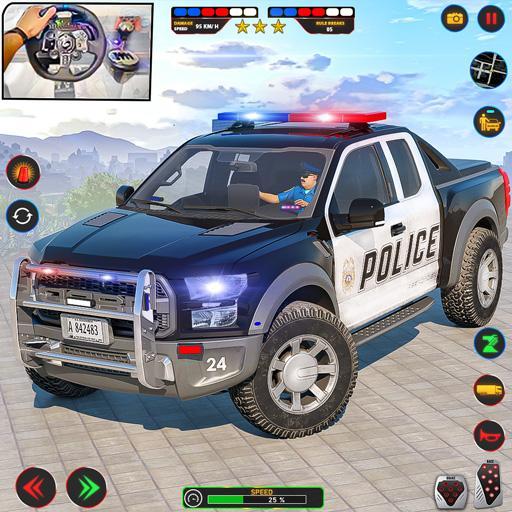 US Police Car Transport Truck_playmod.games