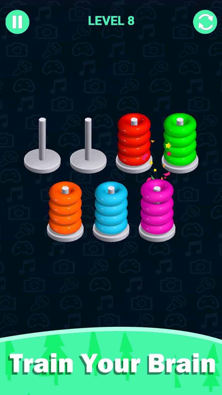 Stacolor: 3D Color Hoop Sort
