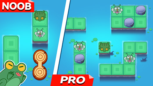 Hungry Frog: Move Puzzle Game‏(لا اعلانات) screenshot image 1