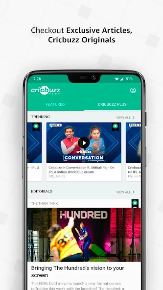 Cricbuzz - Live Cricket Scores & News(Đã mở khóa Plus) screenshot image 2 Ảnh chụp màn hình trò chơi