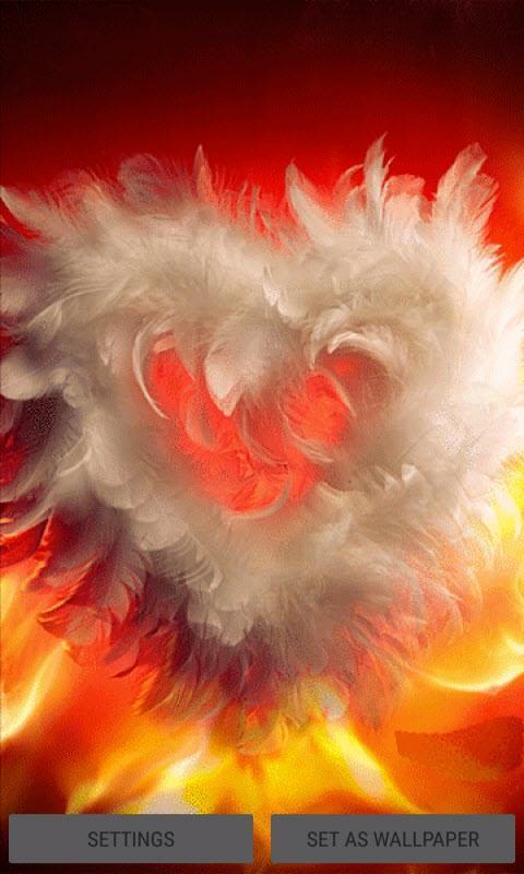 Fiery Wings Heart LWP