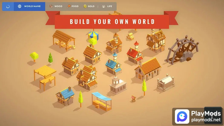 Pocket Build - Unlimited open-world building game(موارد غير محدودة) screenshot image 2