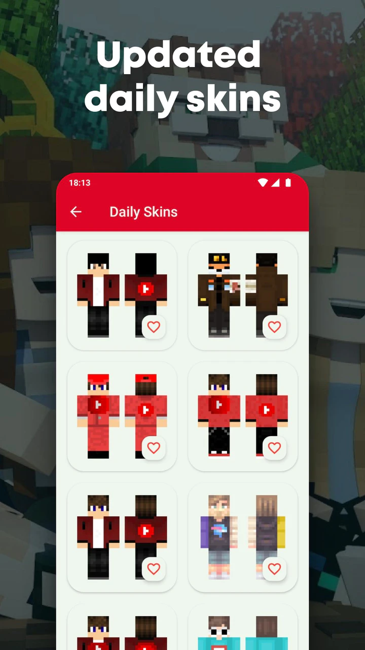 Download Youtuber skins for Minecraft MOD APK v1.3 for Android