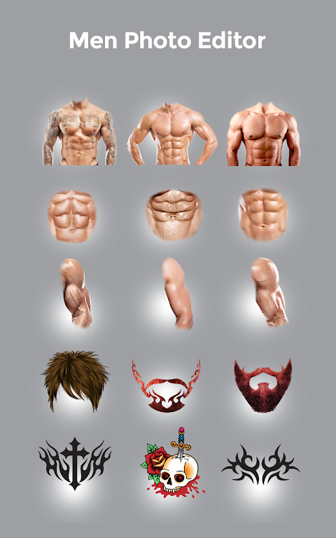 Men Body Styles SixPack tattoo - Photo Editor app