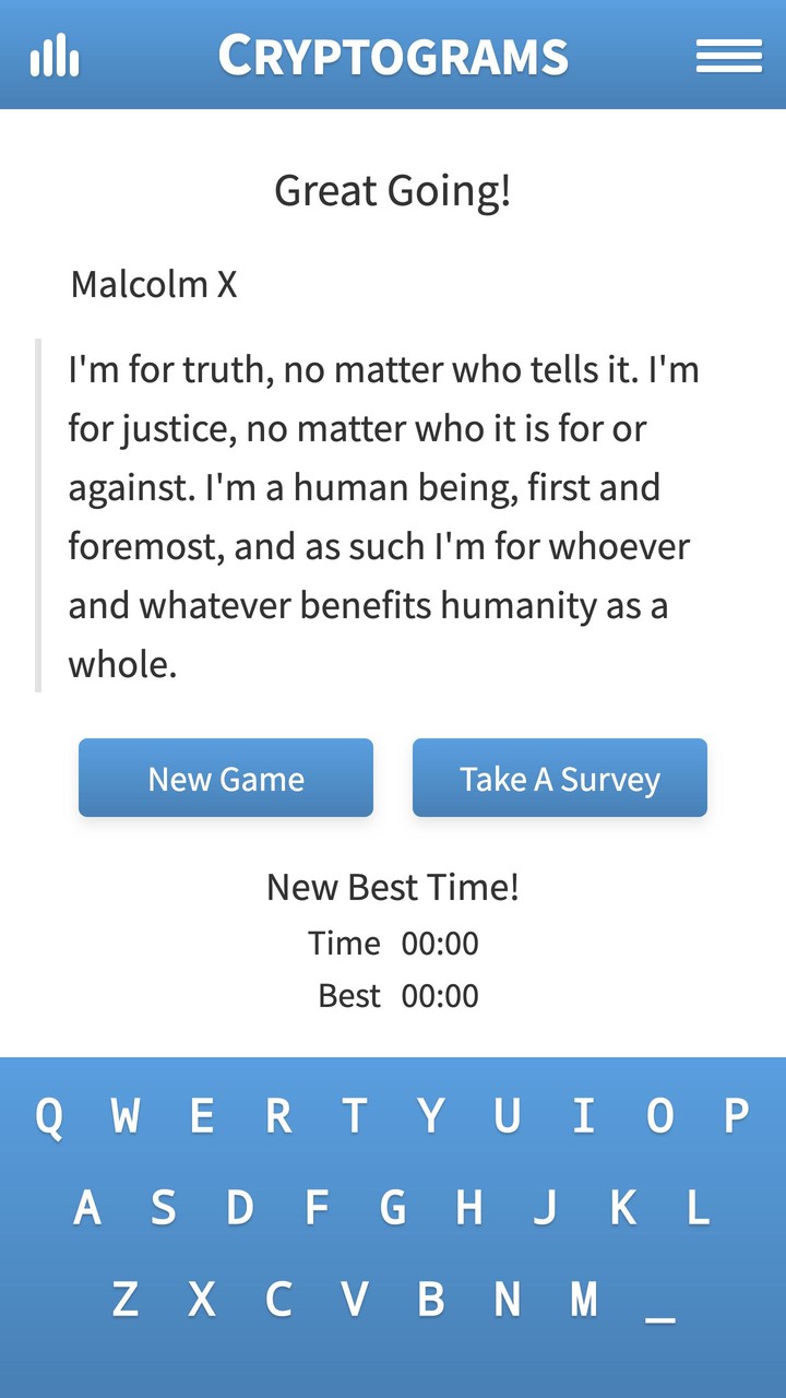 Cryptogram · Puzzle Quotes Ảnh chụp màn hình trò chơi