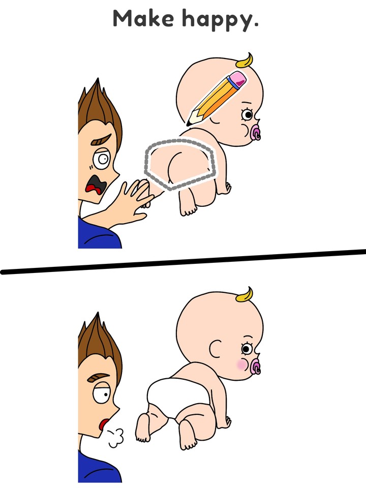 Draw Happy Baby : Puzzle Game‏