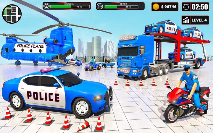US Police Car Transport Truck Ảnh chụp màn hình trò chơi