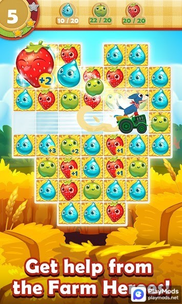 Farm Heroes Saga(Unlimited Lives) screenshot image 3_playmod.games