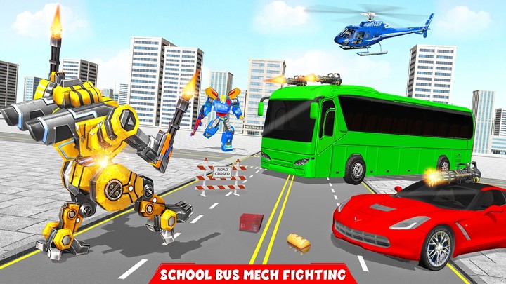لعبة سيارة روبوت حافلة مدرسية