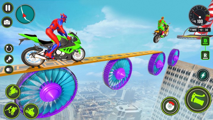 Superhero Bike Mega Ramp Games_playmod.games