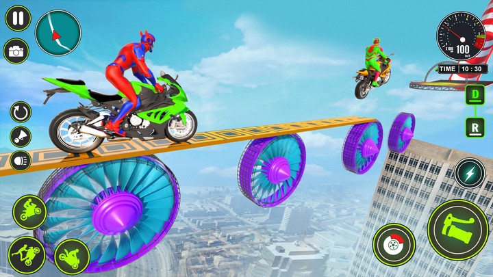 Superhero Bike Mega Ramp Games_modkill.com