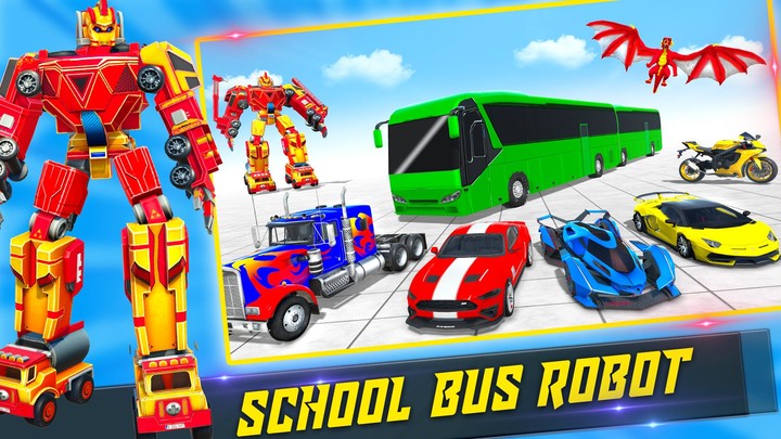 لعبة سيارة روبوت حافلة مدرسية