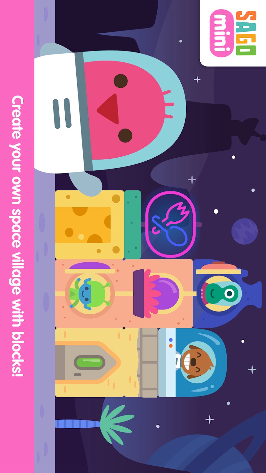 Sago Mini Space Blocks Builder(Paid games to play for free )