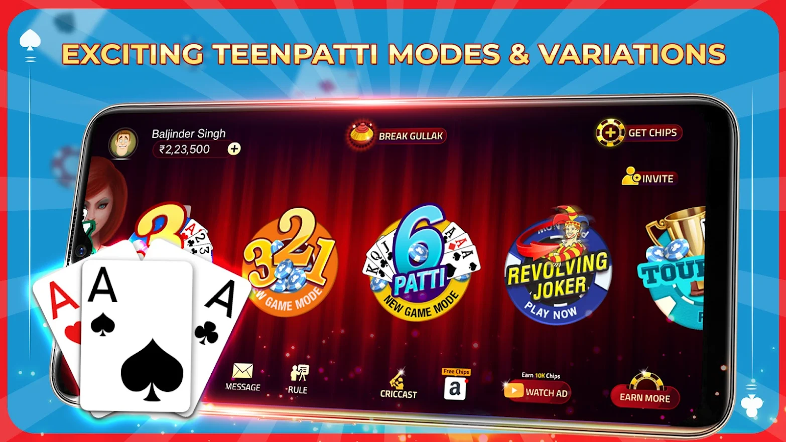 Teen Patti Octro: 3 Patti Game(lots of gold coins)
