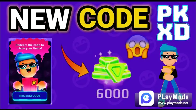 PK XD  CÓDIGO GRÁTIS 6000 GEMAS PK XD CODE SAIBA COMO RESGATAR 