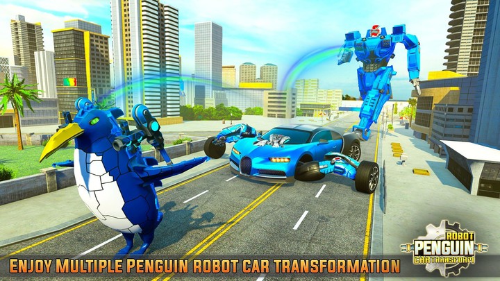penguin robot car transformation: robot attack Ảnh chụp màn hình trò chơi