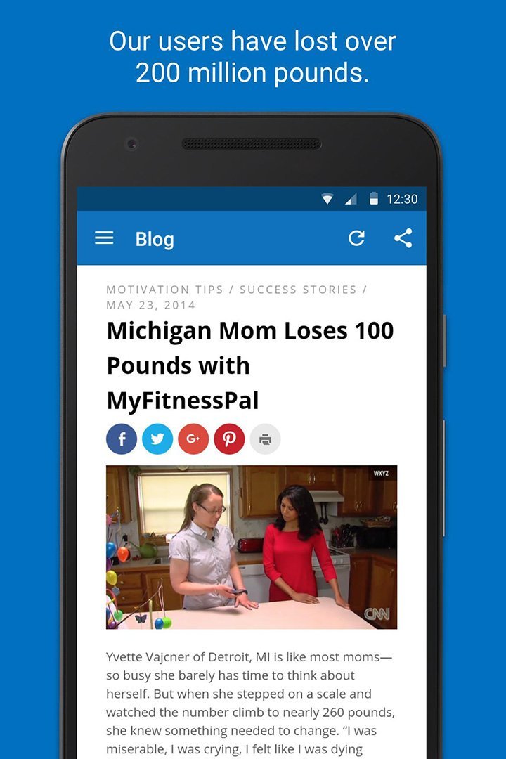 MyFitnessPal: Счетчик калорий(Против) screenshot image 3