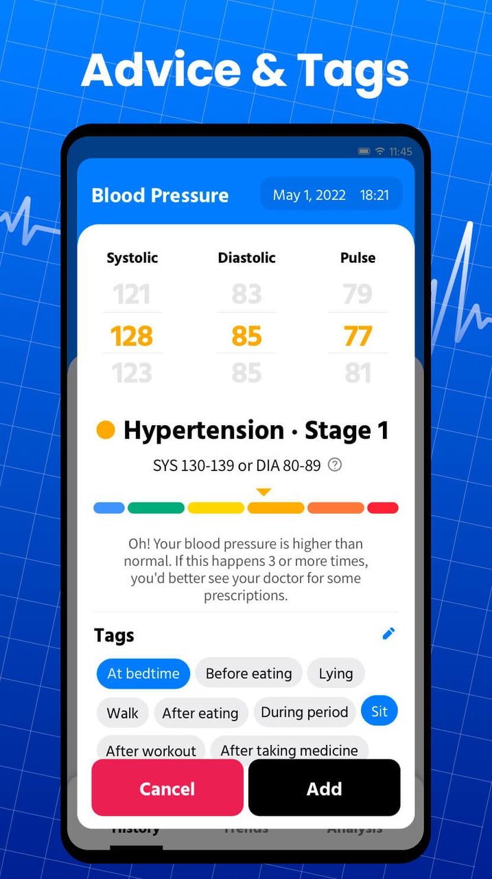 Blood Pressure App Pro Ảnh chụp màn hình trò chơi