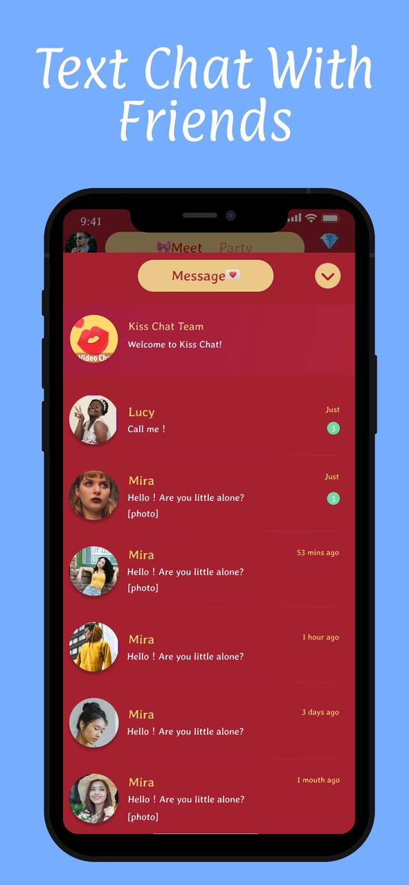 Kiss Live-Video Call Chat Ảnh chụp màn hình trò chơi
