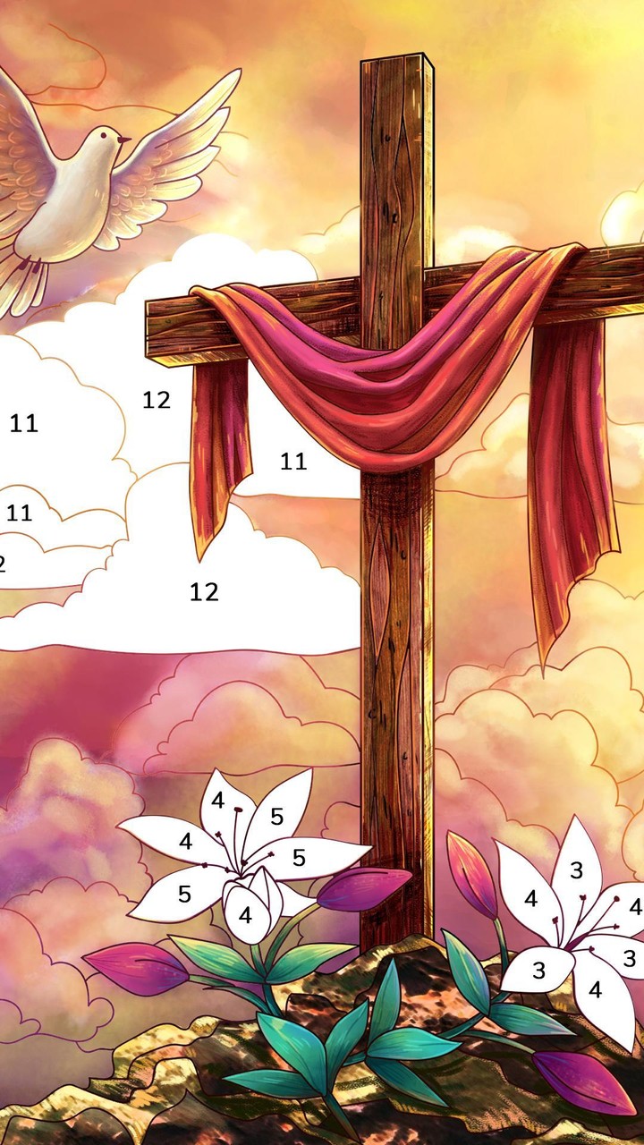 Bible Coloring Paint By Number‏