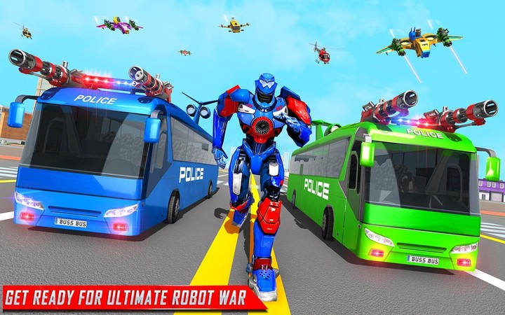 Flying Bus Robot Car Game 3d_playmods.games