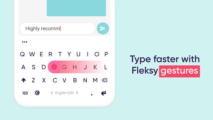Fleksy fast emoji keyboard app(Premium) screenshot image 1