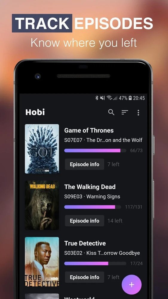 Hobi: TV Series Tracker(Mod)