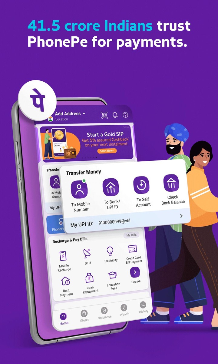 PhonePe UPI, Payment, Recharge_modkill.com