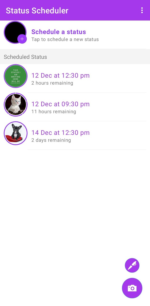 Status Scheduler for WhatsApp_modkill.com