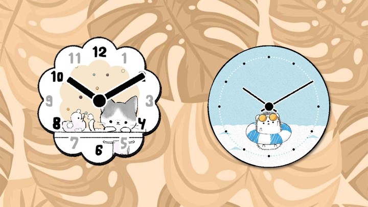 Analog clock widget ANIMALLIFE