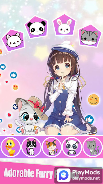 Anime Dress Up Makeover Games‏(تسوق مجاني) screenshot image 4