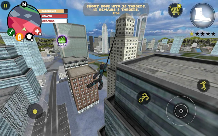 Stickman Rope Hero(Free shopping) screenshot image 1_modkill.com
